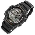 Casio AE-1000W-1AVDF Youth World Time Water Resistant Multifunctional Digital Watch  – Dial Color: Black, Strap Color: Black – Thumbnail 2