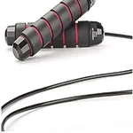 Tangle-Free Rapid Speed Durable & Adjustable Skipping Rope – Color: Red – Thumbnail 3