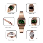 SKMEI 1543 LED Digital Women's Watch – Dial Color: Rose, Strap Color: Rose – Thumbnail 3
