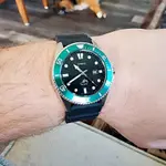 Casio MDV106B-1A1VCF Duro Submariner Marlin Anti-reverse Bezel Chronograph Diver's Quartz Watch – Dial Color: Green, Strap Color: Black – Thumbnail 2