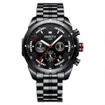 Nibosi 2538 Elegant Stainless Steel Analog Men's Watch – Dial Color: Black, Strap Color: Black – Thumbnail 1