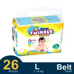 Twinkle Dry Lock Ensures Low Rewet Belt System Baby Diaper – Quantity: 26 pcs – Thumbnail 2