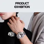 Naviforce NF8048 High Quality Stainless Steel Chronograph Classic Stylish Couple's Watch – Dial Color: White, Strap Color: Silver – Thumbnail 5