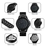 SKMEI 1513 Unique Design Analog Quartz Men's Watch – Dial Color: Black, Strap Color: Black – Thumbnail 3