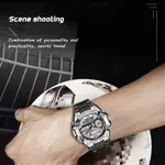 LIGE 8922 Premium Dual Time Silicon Strap Men's Fashion Watch – Dial Color: Silver, Strap Color: Black – Thumbnail 4
