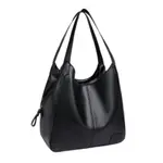 Trendy Solid Color PU Leather Crossbody Shoulder Bag – Color: Black – Thumbnail 3