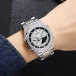 Skmei 1816 Fashion World Quartz Men's Watch – Dial Color: Silver, Strap Color: Silver – Thumbnail 3