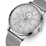 Naviforce NF3003 Mesh Stainless Steel Quartz Men's Watch – Dial Color: Silver, Strap Color: Silver – Thumbnail 2