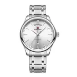 NAVIFORCE NF9213 Analog Waterproof Stainless Steel Watch For Men – Dial Color: Silver, Strap Color: Silver – Thumbnail 1