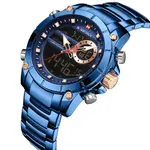 Naviforce NF9163 Stainless Steel Dual Movement Military Sport Men's Watch – Dial Color: Blue, Strap Color: Blue – Thumbnail 2