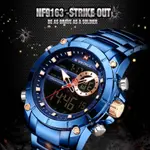 Naviforce NF9163 Stainless Steel Dual Movement Military Sport Men's Watch – Dial Color: Blue, Strap Color: Blue – Thumbnail 4