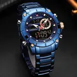 Naviforce NF9163 Stainless Steel Dual Movement Military Sport Men's Watch – Dial Color: Blue, Strap Color: Blue – Thumbnail 6