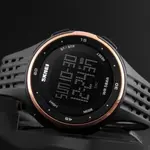 SKMEI 1219 Digital Stylish Silicone Strap Sporty Men's Watch – Dial Color: Black, Strap Color: Rose – Thumbnail 2