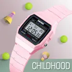 SKMEI 1460 Digital Waterproof Kid's Watch – Dial Color: Black, Strap Color: Pink – Thumbnail 3
