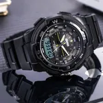 SKMEI 1454 Dual Time WaterProof Silicon Outdoor Sporty Men's Watch – Dial Color: Black, Strap Color: Black – Thumbnail 3