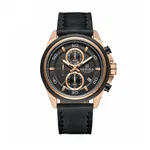Naviforce 8075 Luxury Genuine Leather Straps Chronograph Sports Men's Watch – Dial Color: Brown, Strap Color:  Brown  – Thumbnail 1