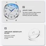CRRJU 5009 Stainless Steel Analog Simple Classic Men's Watch – Dial Color: White, Strap Color: Silver – Thumbnail 5