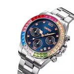 Skmei 9367 New Arrival Stainless Steel Strap Calendar Colorful Ladies Wristwatch – Dial Color: Blue, Strap Color: Silver – Thumbnail 2