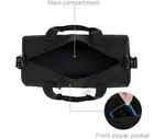 Women Men 12L Fitness Workout Adjustable Detachable Shoulder Strap Lightweight Gym Bag – Color: Black – Thumbnail 2