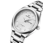 Naviforce NF8030 Military Stainless Steel Quartz Analog Men’s Watch – Dial Color: White, Strap Color: Silver – Thumbnail 3