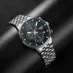 Nibosi 2531 Luxury Stainless Steel Waterproof Men's Watch – Dial Color: Black, Strap Color: Silver – Thumbnail 3