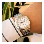 CASIO MTP-E500D-1AV Heavy Duty Stainless Steel Silver Waterproof Chronograph Men's Watch – Dial Color: White, Strap Color: Silver – Thumbnail 4