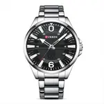 Curren 8389 High Quality Stainless Steel Quartz Analog Fashion Men's Watch – Dial Color: White, Strap Color: White – Thumbnail 1