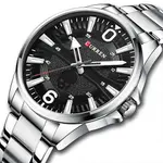 Curren 8389 High Quality Stainless Steel Quartz Analog Fashion Men's Watch – Dial Color: White, Strap Color: White – Thumbnail 3