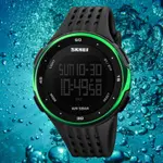 SKMEI 1219 Digital Stylish Silicone Strap Sporty Men's Watch – Dial Color: Black, Strap Color: Green  – Thumbnail 3