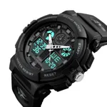SKMEI 1270 Waterproof Digital Analog Multifunction Sports Men’s Watch – Dial Color: Black, Strap Color: Black – Thumbnail 4