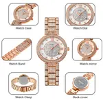 SKMEI 1739 Stainless Steel Analog Watch For Women – Dial Color: Brown, Strap Color:  Brown  – Thumbnail 3
