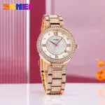 SKMEI 1739 Stainless Steel Analog Watch For Women – Dial Color: Brown, Strap Color:  Brown  – Thumbnail 2