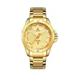 Naviforce NF9161 Luxury Stainless Steel Quartz Casual Fashion Men's Watch – Dial Color: Black, Strap Color: Silver – Thumbnail 1