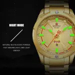 Naviforce NF9161 Luxury Stainless Steel Quartz Casual Fashion Men's Watch – Dial Color: Black, Strap Color: Silver – Thumbnail 4