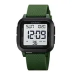 SKMEI 1894 Multifunction Waterproof Sport Digital LED Men's Watch – Dial Color: White, Strap Color: Green  – Thumbnail 1