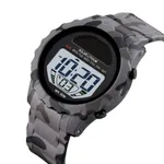SKMEI 1585 Digital Waterproof Solar Power Digital Men's Watch – Dial Color: Grey, Strap Color: Grey – Thumbnail 2