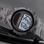 SKMEI 1585 Digital Waterproof Solar Power Digital Men's Watch – Dial Color: Grey, Strap Color: Grey – Thumbnail 3