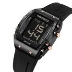 NAVIFORCE 7102 Transparent Digital Date Children’s Sports Watch – Dial Color: Black, Strap Color: Black – Thumbnail 2
