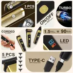 VGR V-366 LED Display 3-in-1 Professional Men’s Grooming Kit Trimmer – Thumbnail 5