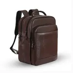 Smart New 4G Laptop Genuine Cow Leather Backpack with Big Space – Color: Brown – Thumbnail 1