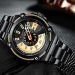 Curren 8345 Luxury Design Stainless Steel Analog Men's Watch – Dial Color: Black, Strap Color: Black – Thumbnail 3
