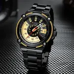 Curren 8345 Luxury Design Stainless Steel Analog Men's Watch – Dial Color: Black, Strap Color: Black – Thumbnail 2