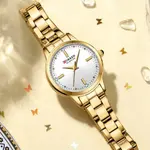CURREN 9094 Latest Elegant Stainless Steel Classic Women Quartz Watch – Dial Color: Silver, Strap Color: Gold  – Thumbnail 2