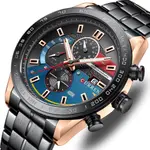 Curren 8410 Multifunction Stainless Steel Fashionable Men's Watch – Dial Color: Black, Strap Color: Black – Thumbnail 3