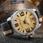 NAVIFORCE 9098 Quartz Sport Waterproof Silicone Men's Watch – Dial Color: Gold, Strap Color: Black – Thumbnail 4