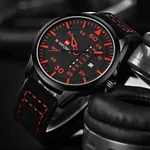 NAVIFORCE NF9074 Luxury Military Quartz Sports Men's Watch – Dial Color: Red, Strap Color: Black – Thumbnail 4