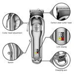 Kemei KM 1986 + PG Professional Trimmer Hair Clipper Cordless  – Color: Silver – Thumbnail 4