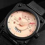 Skmei 9172 Luxurious Stainless Steel Men's Watch – Dial Color: Rose, Strap Color: Black – Thumbnail 3
