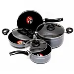 Kiam Die-Casting Non-Stick 7 set Ceramic Coated Fry Pan – Color: Black – Thumbnail 2