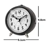 OREVA Plastic Alarm Table Clock with LED and 4 Step Buzzer Sound – Color: Black – Thumbnail 2